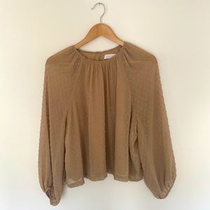 Oak+Fort Swiss Dot Blouse in Beige